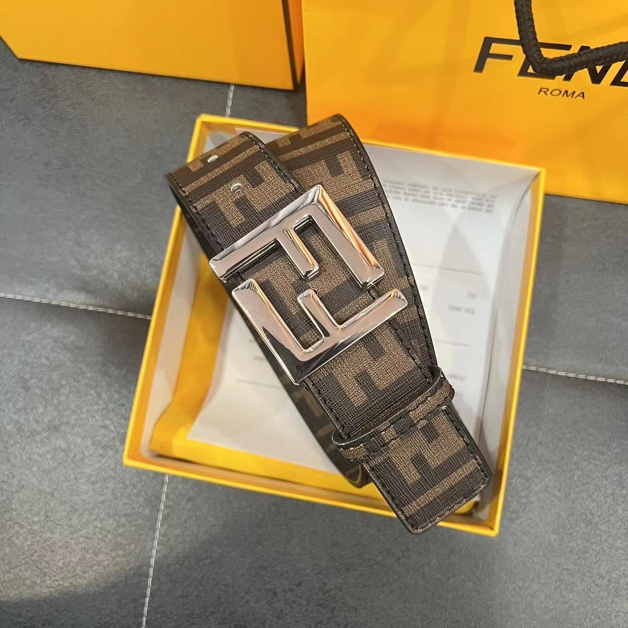 FENDI 18 color fashionable classic men's and women's waist belt - Image 6