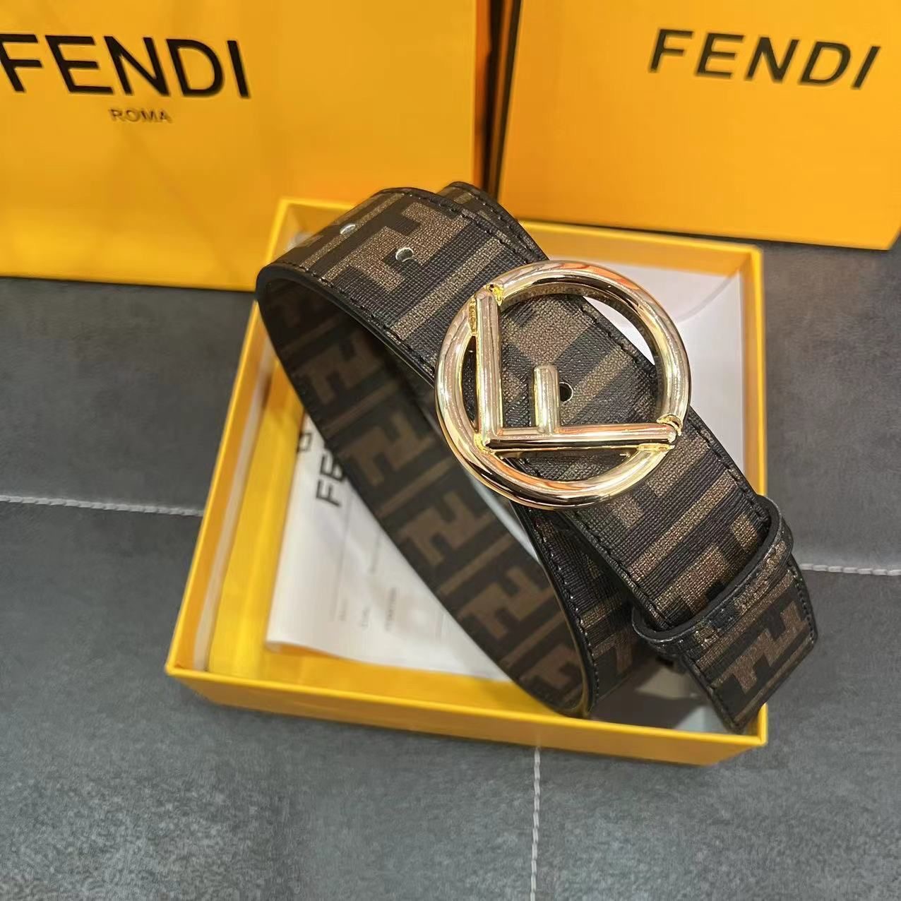 FENDI 18 color fashionable classic men's and women's waist belt - Image 5
