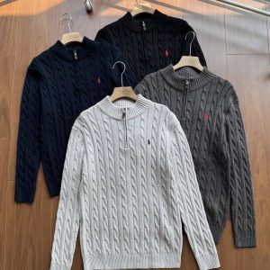 Ralph Lauren stand up collar half zip sweater