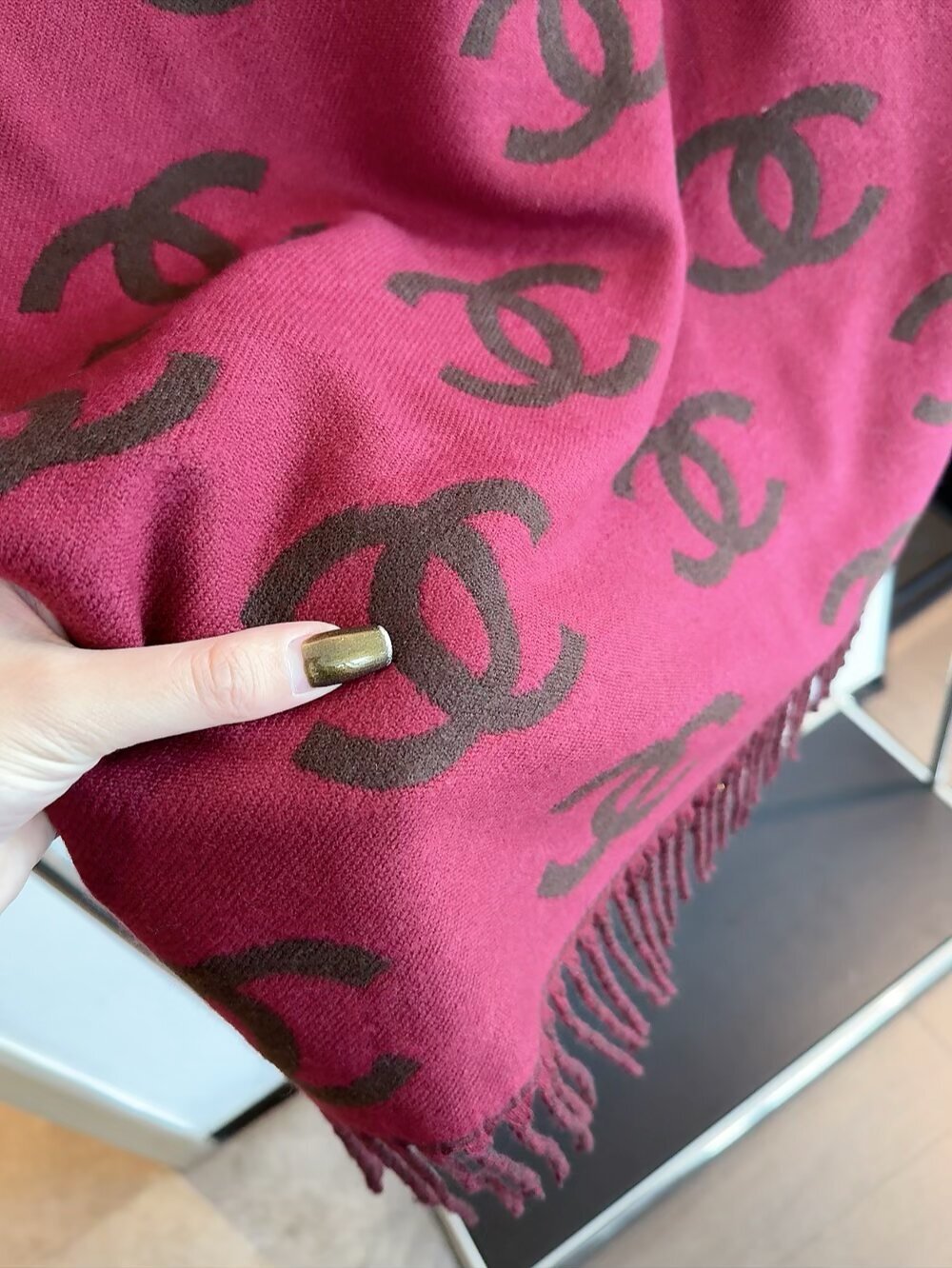 Chanel cashmere scarf 1 - Image 6