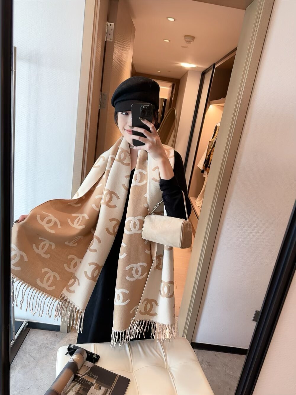 Chanel cashmere scarf 1 - Image 4