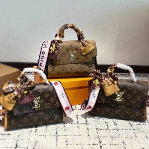 Louis Vuitton women's printed tote bag, single shoulder crossbody bag