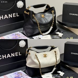 CHANEL Color blocked Tote Bag, Handheld Underarm Bag