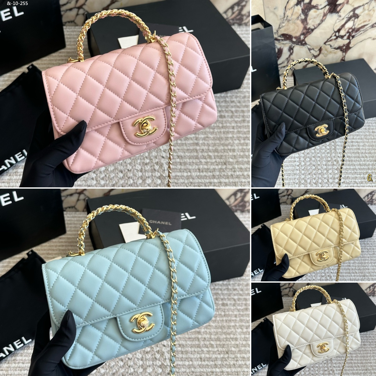 CHANEL Shoulder Crossbody Water Diamond Handle Chain Bag