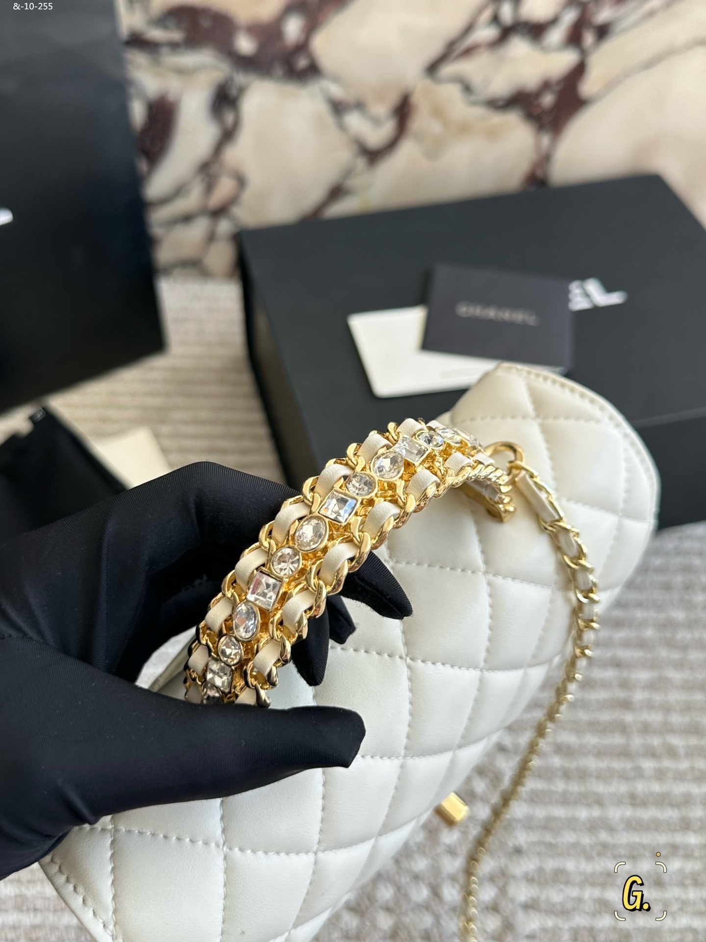 CHANEL Shoulder Crossbody Water Diamond Handle Chain Bag - Image 3