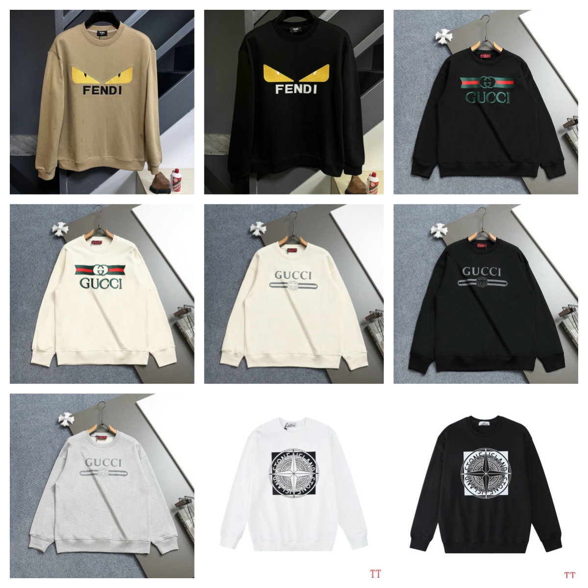 FENDI、GUCCI、Stone Island..round-neck sweatshirt